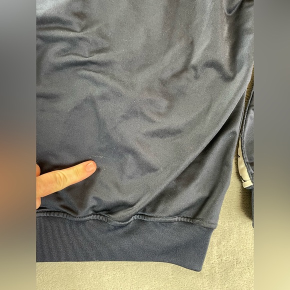 Kappa Track Jacket Men's Medium Navy Blue Full Zip Up Tape Stripe Retro - Picture 15 of 16